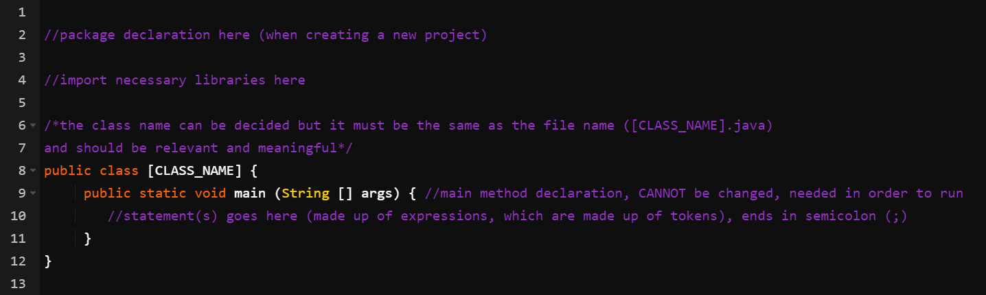 program outline