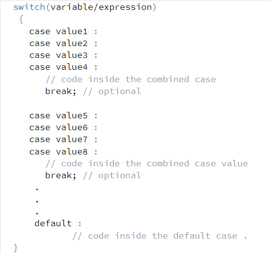switch statement