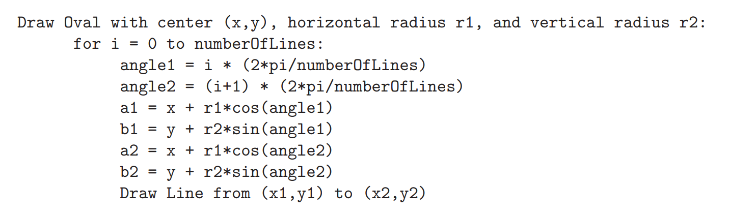 Oval Pseudocode