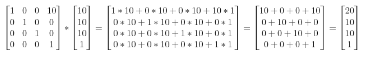 Translation Matrix Example